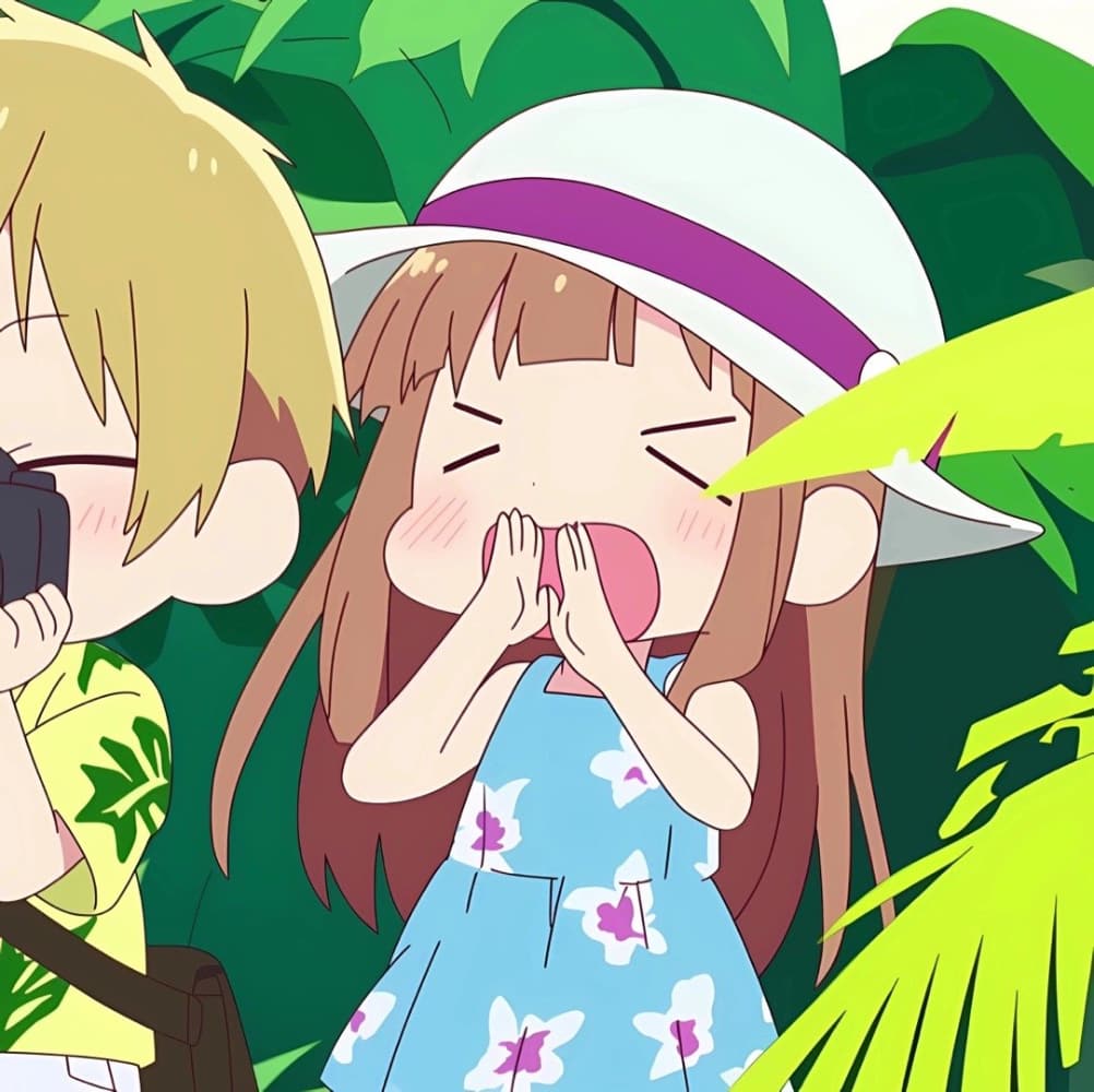 卡通夏日风爱好摄影的情侣头像_12