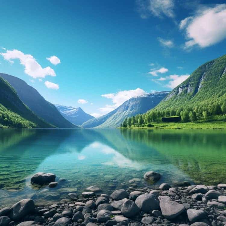招财好运山水瀑布风景图微信头像_1