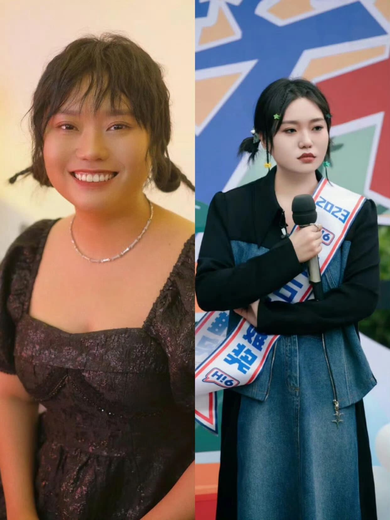 李雪琴胖瘦前后对比图，李雪琴瘦了变美女_1