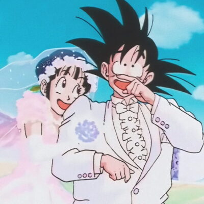 《七龙珠》琪琪和悟空结婚一左一右情侣头像