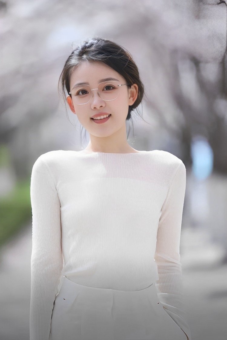 标准的东方知性美人图片_1