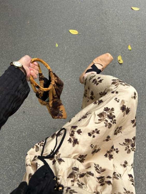 适合夏天的碎花裙子半身裙穿搭照片_3