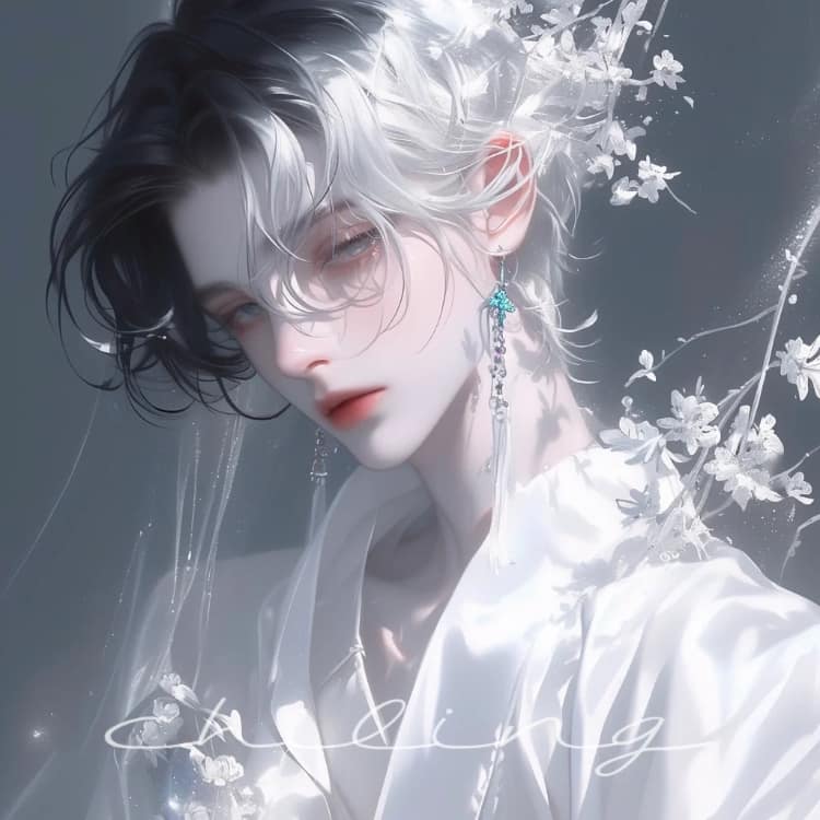 唯美又甜又撩人的动漫男生侧脸头像_14