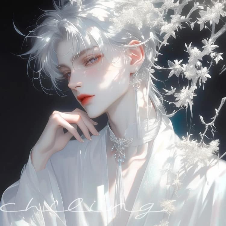 唯美又甜又撩人的动漫男生侧脸头像_13