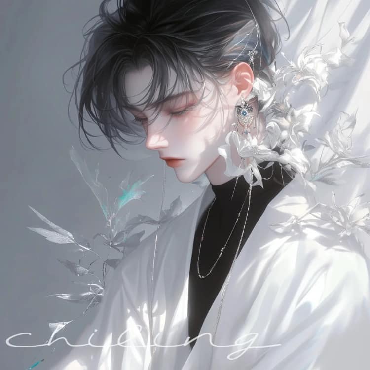 唯美又甜又撩人的动漫男生侧脸头像_10
