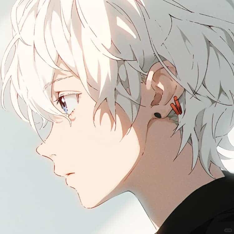 唯美又甜又撩人的动漫男生侧脸头像_8