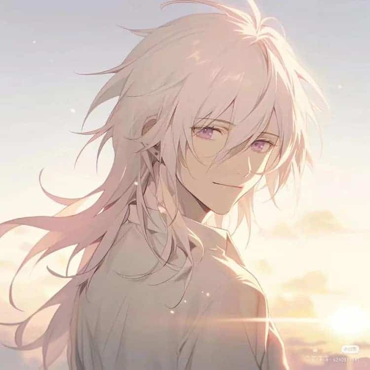 唯美又甜又撩人的动漫男生侧脸头像_2
