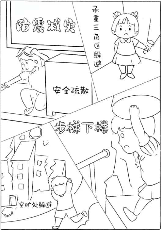 简单的防震减灾绘画手抄报作品_4