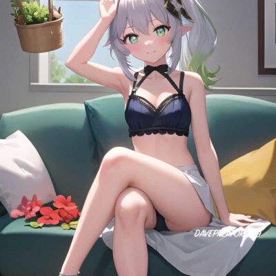 纳西妲开襟开叉裙鞋子图片选择的真棒