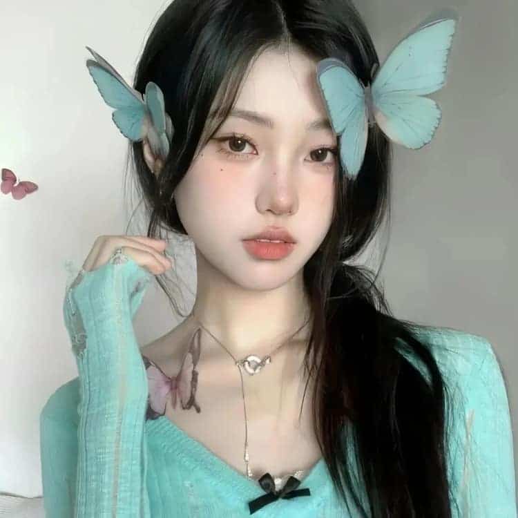 又甜又撩人的纯欲真人女生头像_25