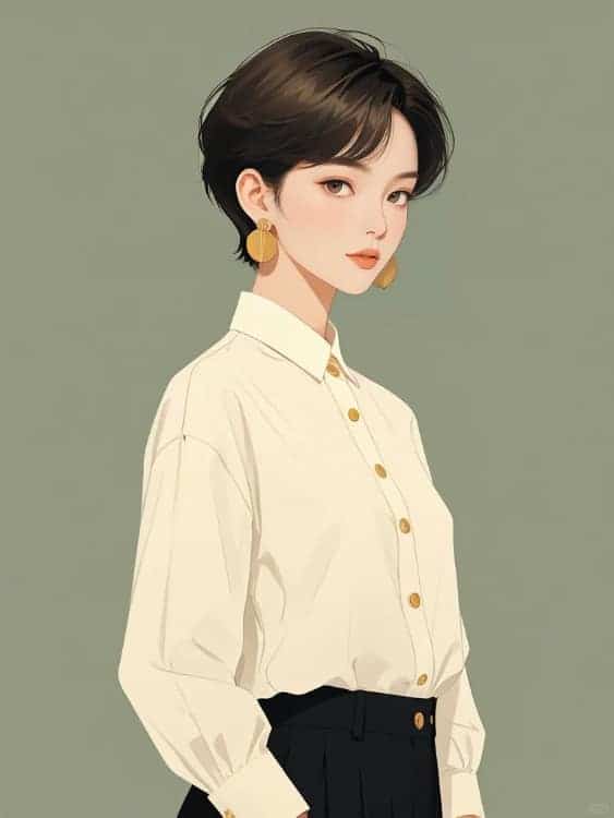 成熟干练简约气质职场女性AI微信头像_1