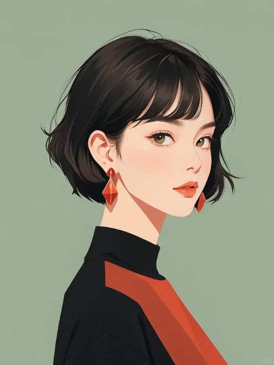 成熟干练简约气质职场女性AI微信头像_9