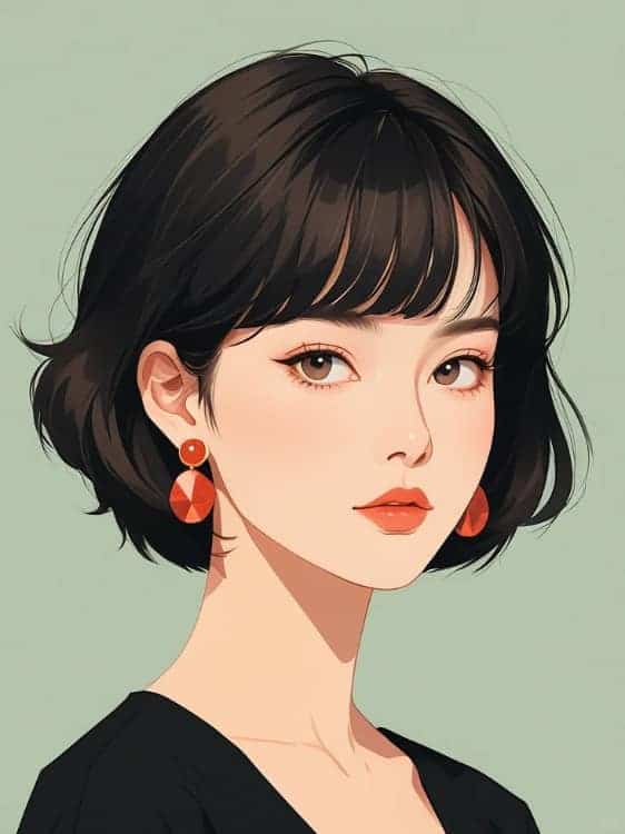 成熟干练简约气质职场女性AI微信头像_11