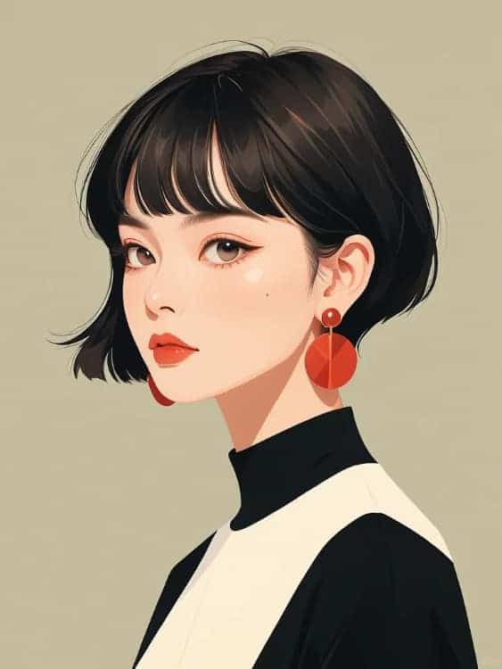 成熟干练简约气质职场女性AI微信头像_14