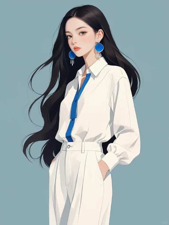 成熟干练简约气质职场女性AI微信头像_20