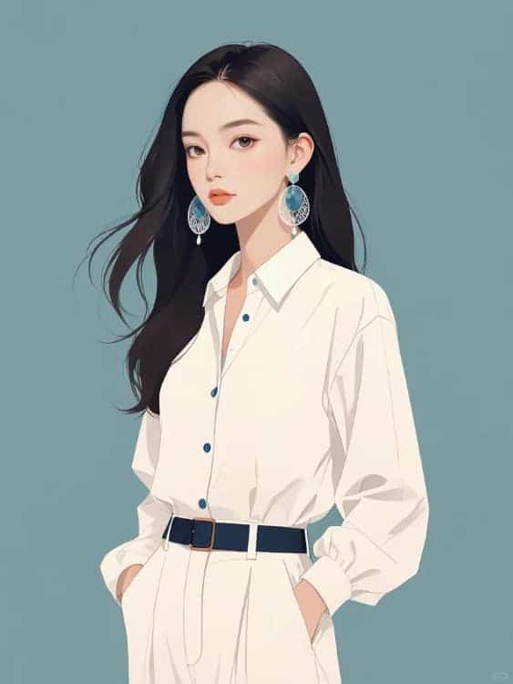 成熟干练简约气质职场女性AI微信头像_22