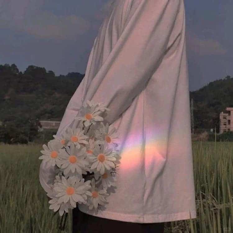 男生拿花真人部位头像 氛围感男头_21