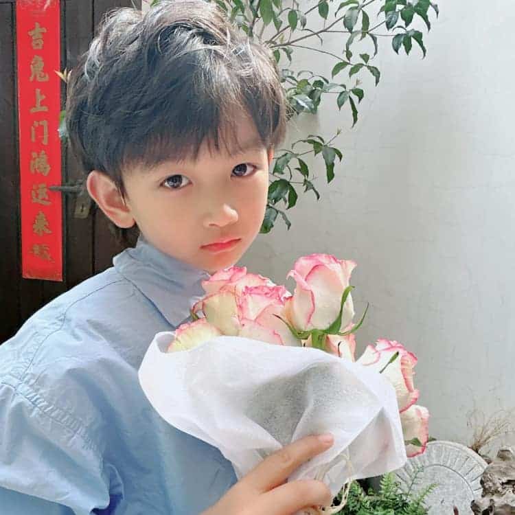 刘亦菲同款小男孩捧花微信头像_8