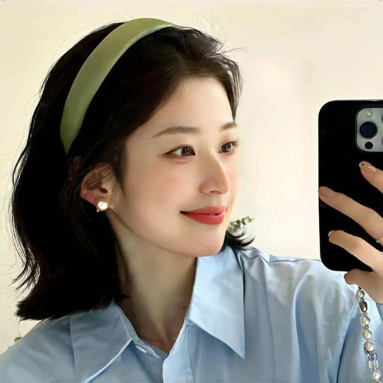 漂亮好看的感性成熟真人女生头像图_18