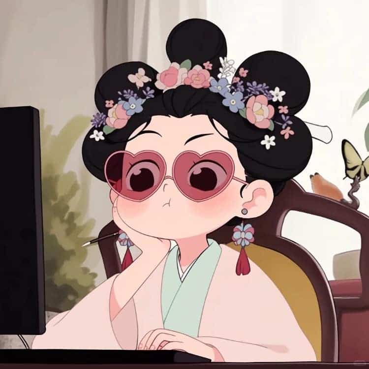 不想上班可爱后宫版古风女生头像_14