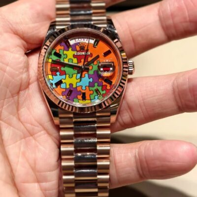 rolex劳力士128235珐琅拼图DD 红心日历真有爱
