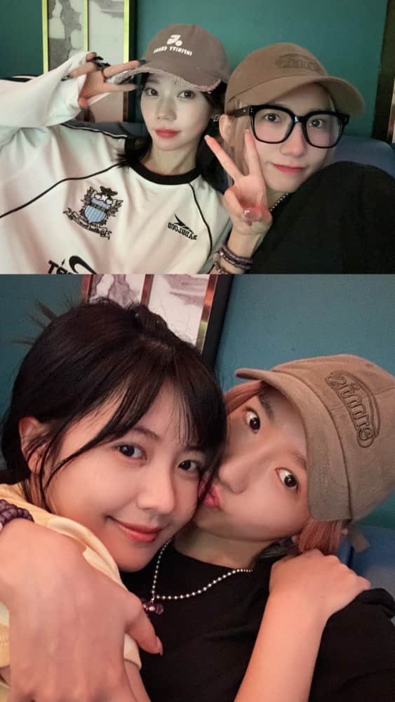 孟美岐晒火箭少女六周年聚会合照_3
