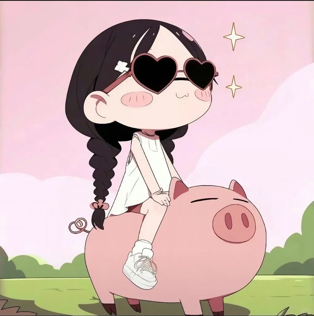 萌萌哒可爱小女孩夏天卡通闺蜜头像