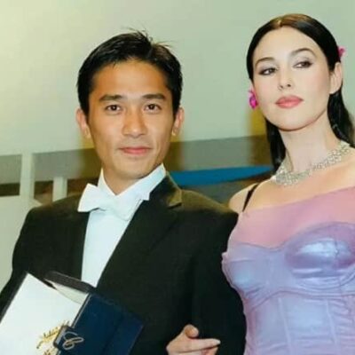 莫妮卡·贝鲁奇和梁朝伟合影照片