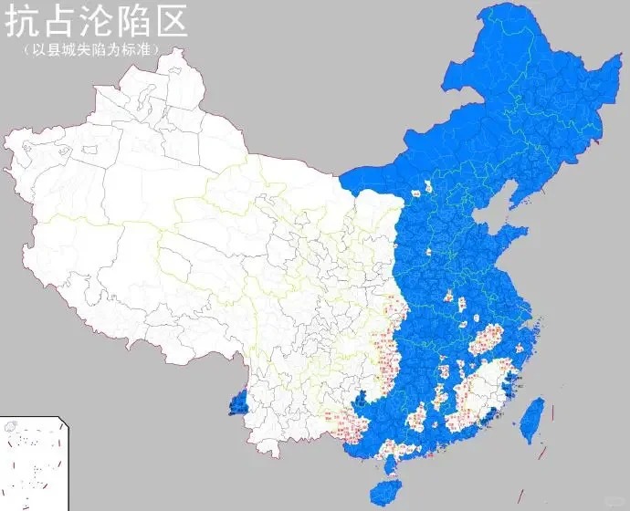 抗日沦陷、未沦陷、部分沦陷分布图_1