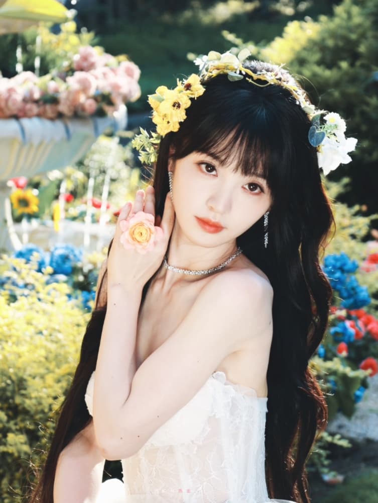 田曦薇花间提裙写真图片_7