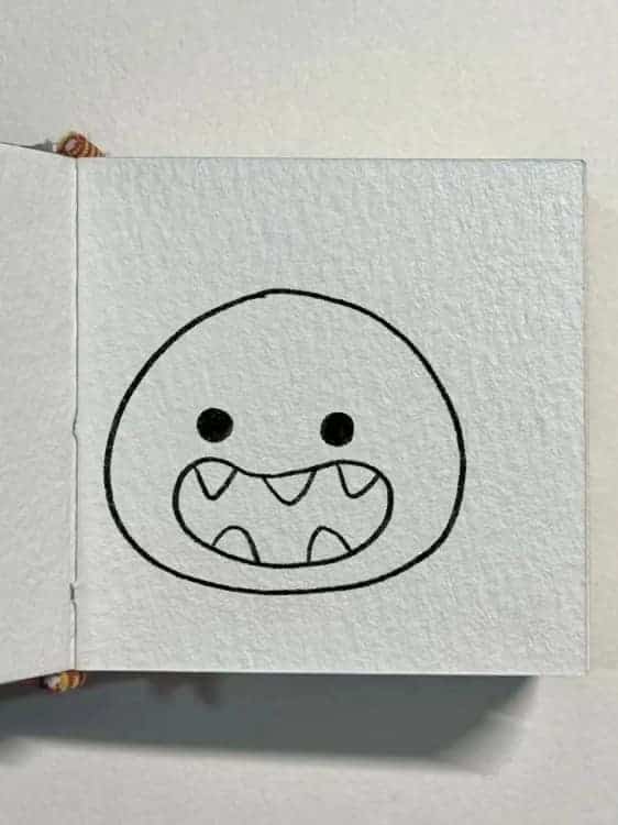 一学就会简单简笔画鲨鱼画法步骤图_4