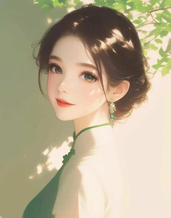 漂亮有气质感性成熟民国风女生头像_5