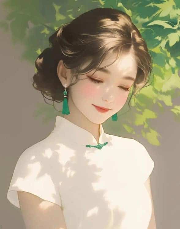 漂亮有气质感性成熟民国风女生头像_8