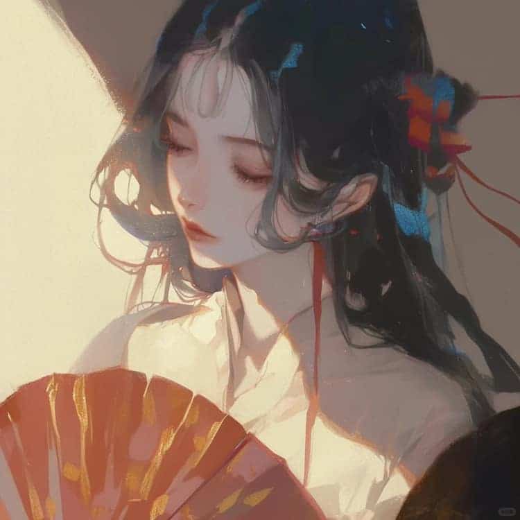 优质古风冷艳潇洒动漫女生头像_12