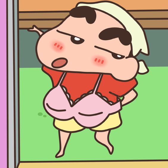 蜡笔小新玩妈妈的胸罩搞怪图片_6