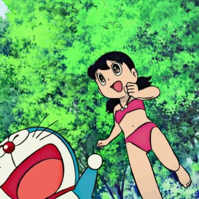 《哆啦A梦》中静香三角裤照片