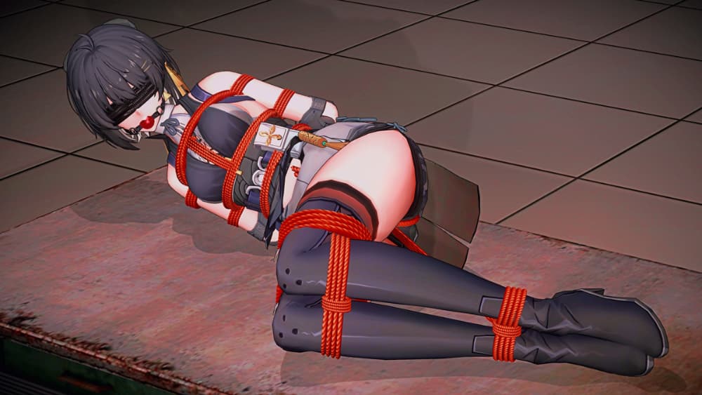 二次元美女被捆绑用震蛋折磨原创图片_1