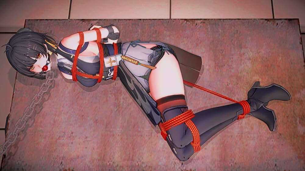二次元美女被捆绑用震蛋折磨原创图片_15