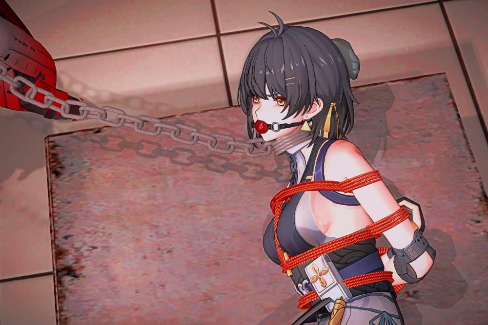 二次元美女被捆绑用震蛋折磨原创图片_16