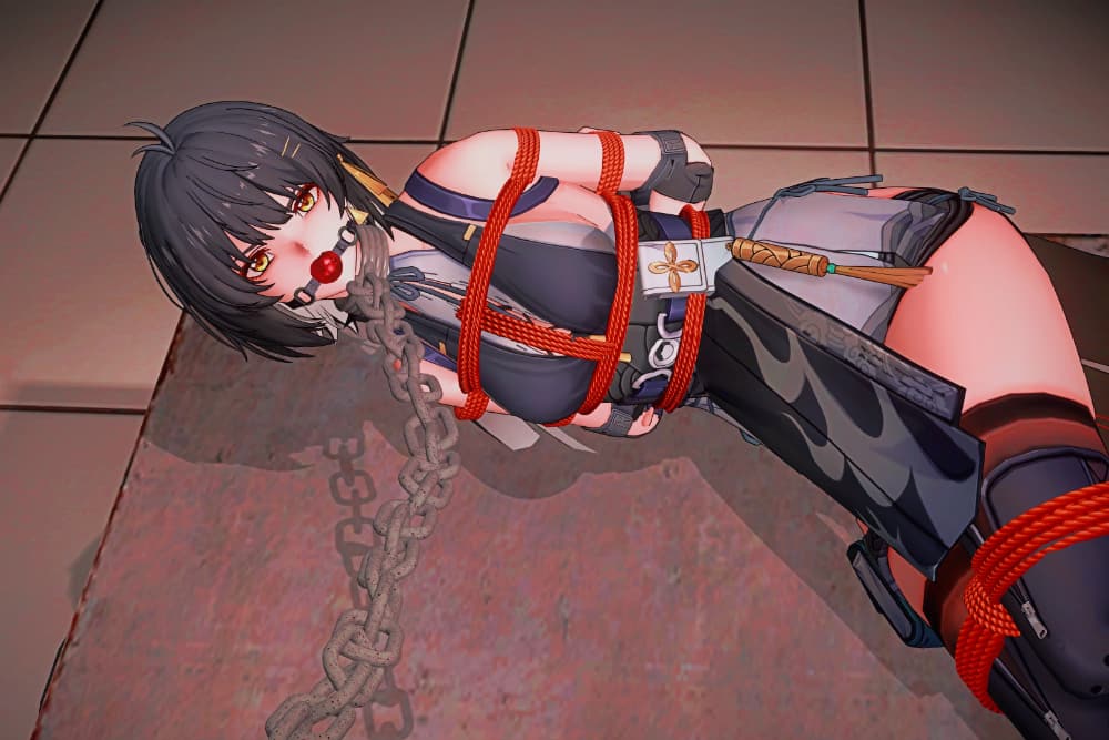 二次元美女被捆绑用震蛋折磨原创图片_17