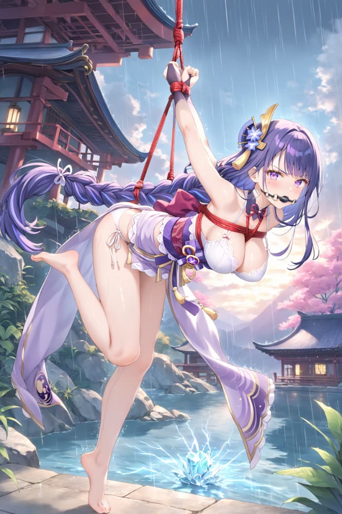 雷电将军被丘丘人俘虏繁育后代二创图片_1