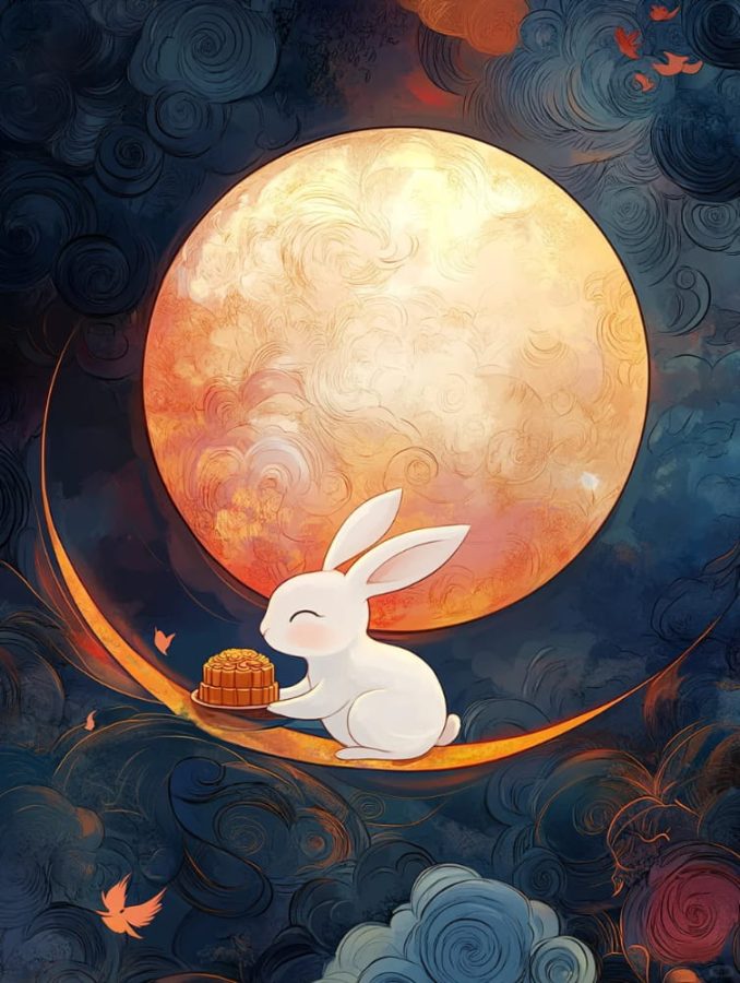 AI生成中秋月兔中秋节发朋友圈祝福配图_2