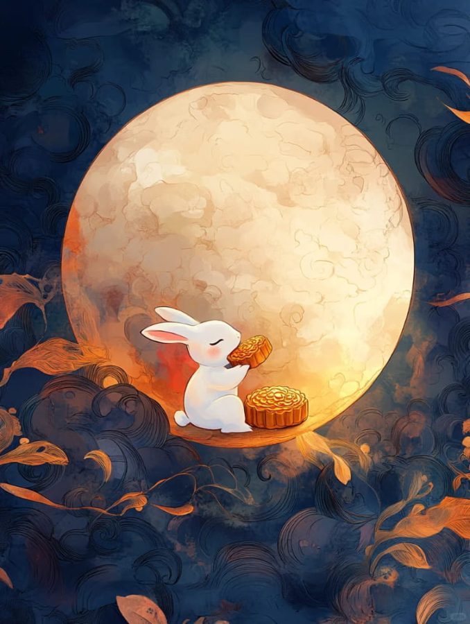 AI生成中秋月兔中秋节发朋友圈祝福配图_6