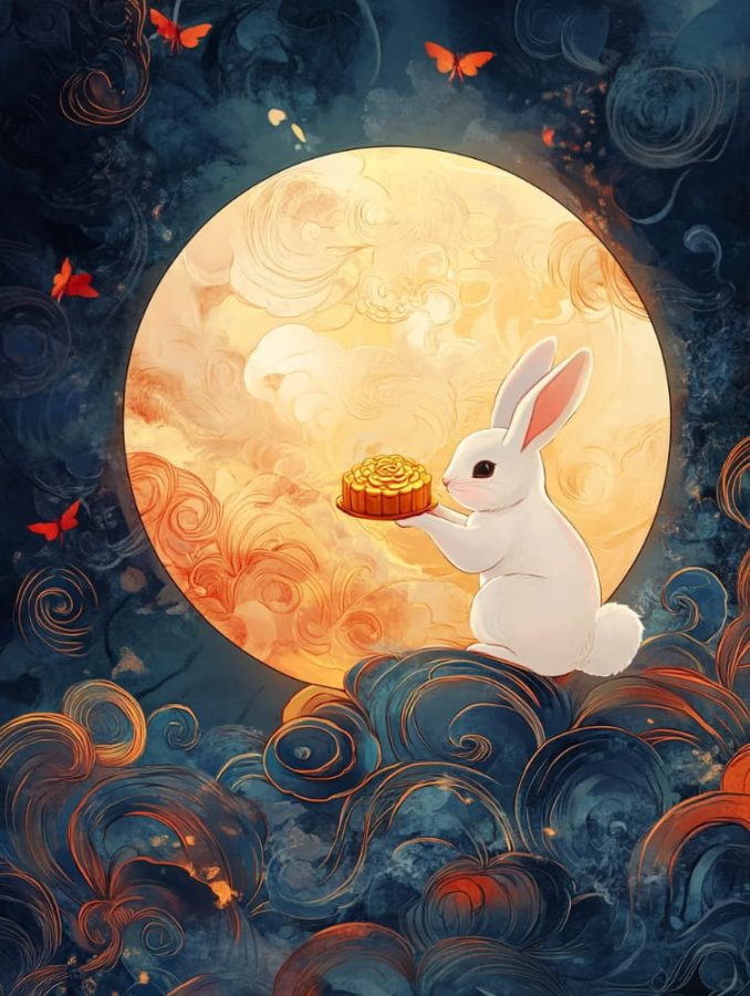 AI生成中秋月兔中秋节发朋友圈祝福配图_12