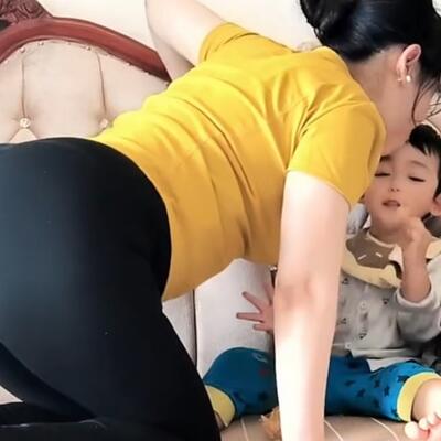 儿子我还怀着孕呢小心肚子
