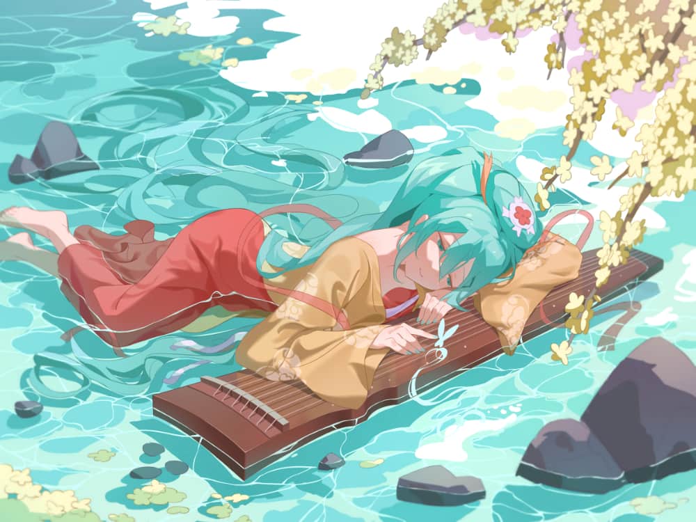 初音未来黄龙直捣溪水潺潺二次元图片_1