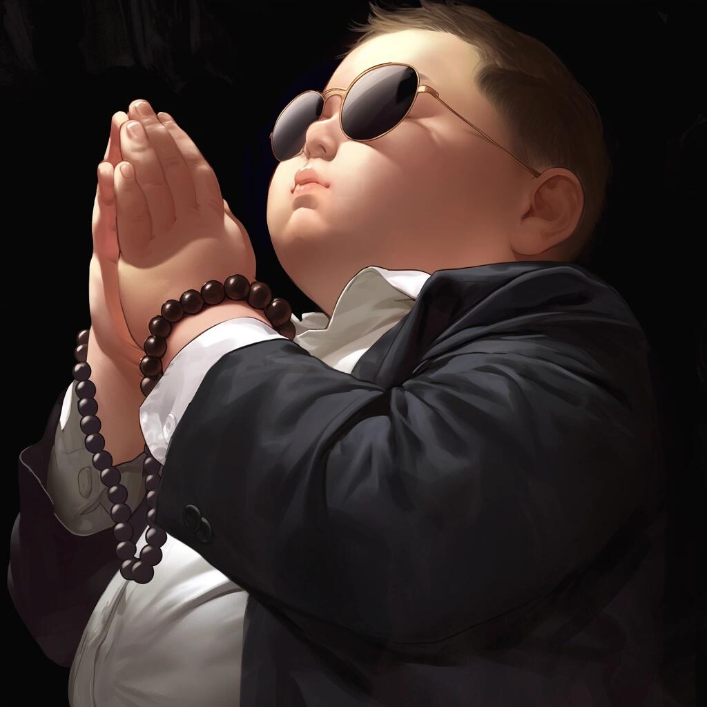 远离世俗男生作揖戴手串个性AI头像_2