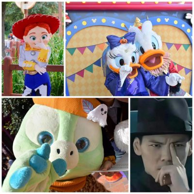 上海迪士尼模仿向佐摸鼻梁图片