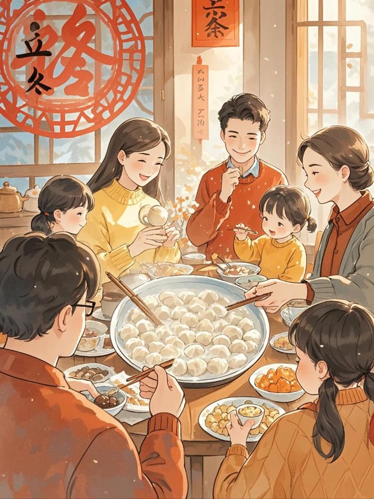 立冬吃饺子Ai配图图片_1