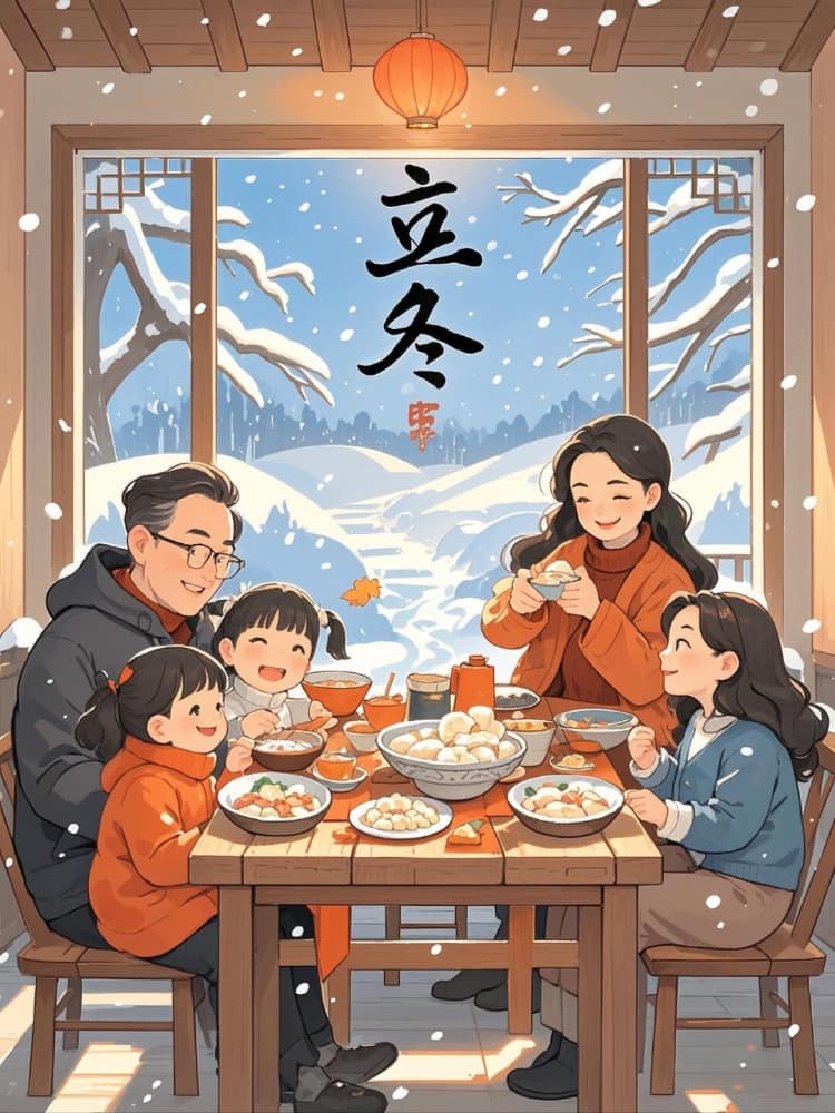 立冬吃饺子Ai配图图片_2